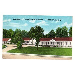 Vintage Mimosatel Modern Motor Court Postcard Morganton NC